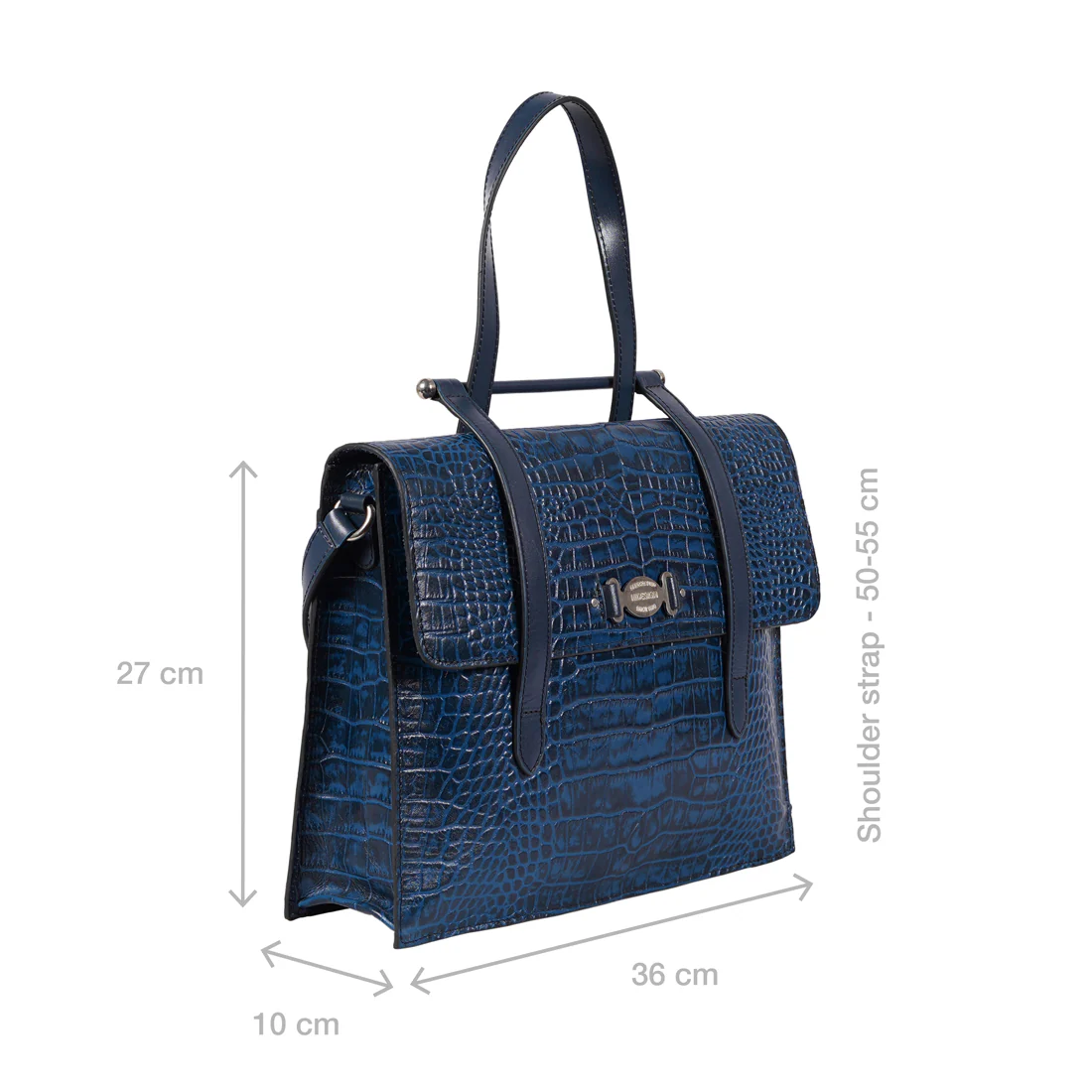 Santiago 07 Blue Leather Shoulder Bag - Image 2
