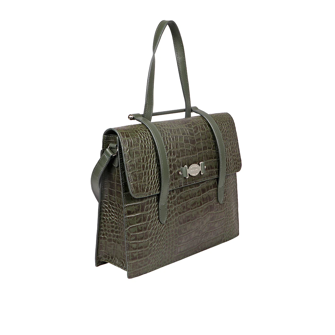 Santiago 07 Green Leather Shoulder Bag - Image 2