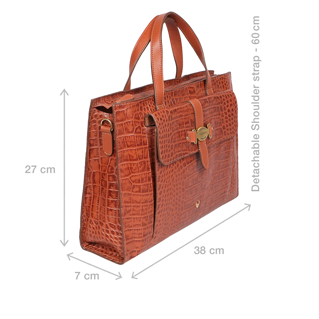 Santiago 10 Tan Leather Tote Bag - Image 3