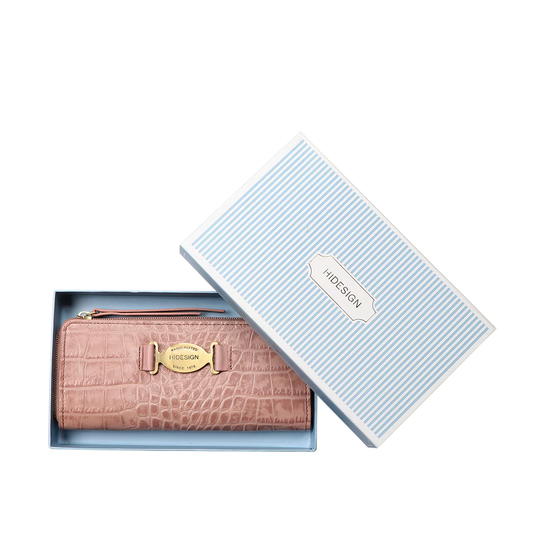 Santiago W1 Pink Leather Zip Around Wallet - Image 7