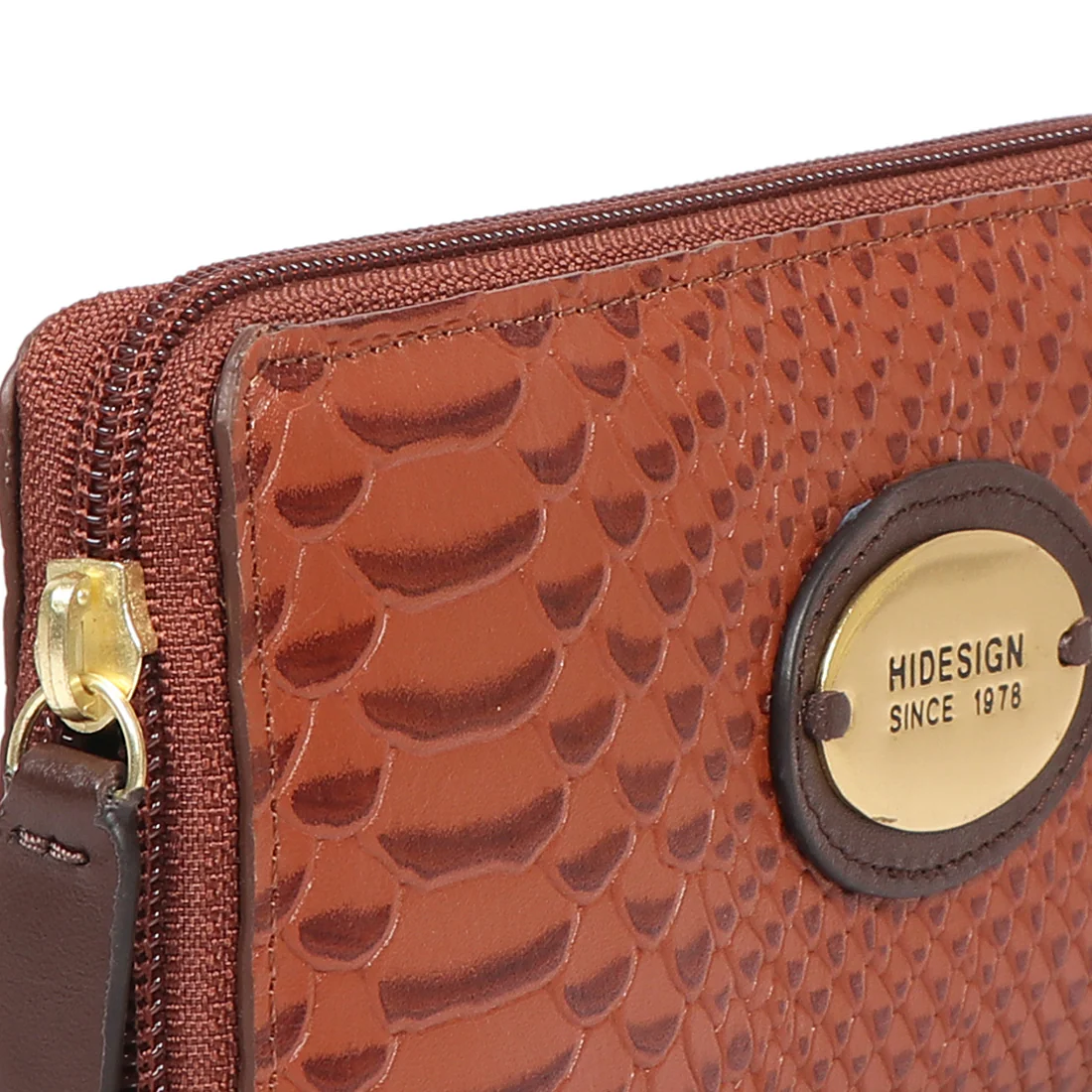Sauta Fe W6 Tan Leather Zip Around Wallet - Image 4