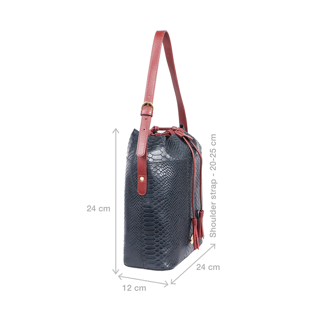 Sb Shea Marsala Leather Draw String Bag - Image 2