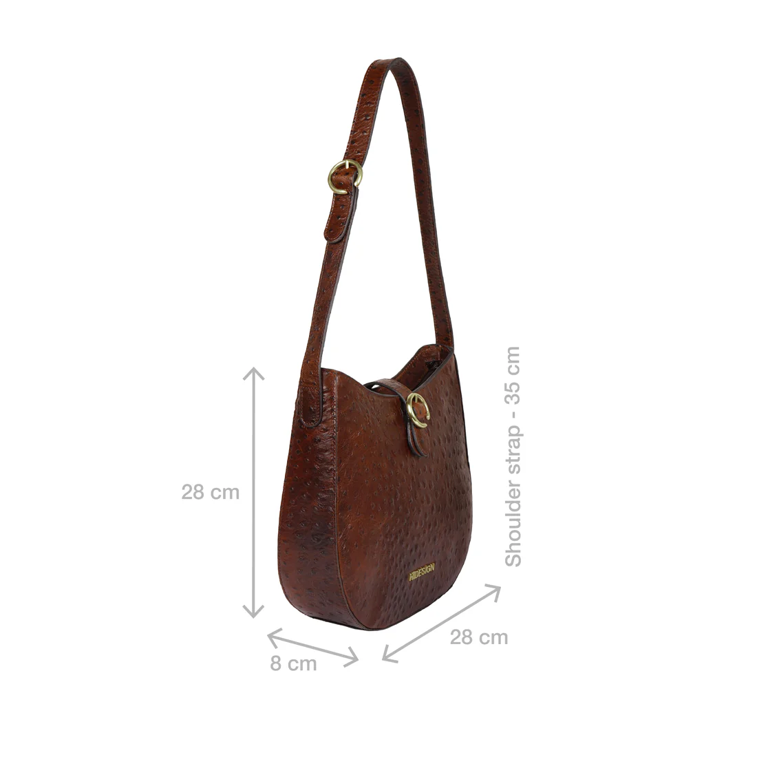 Scala 03 Brown Leather Shoulder Bag - Image 3