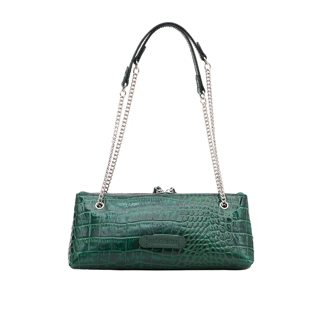 Schiphol-01 Green Leather Shoulder Bag - Image 4