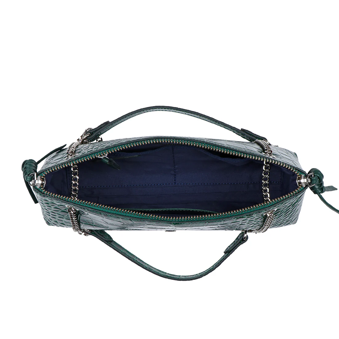 Schiphol-01 Green Leather Shoulder Bag - Image 6