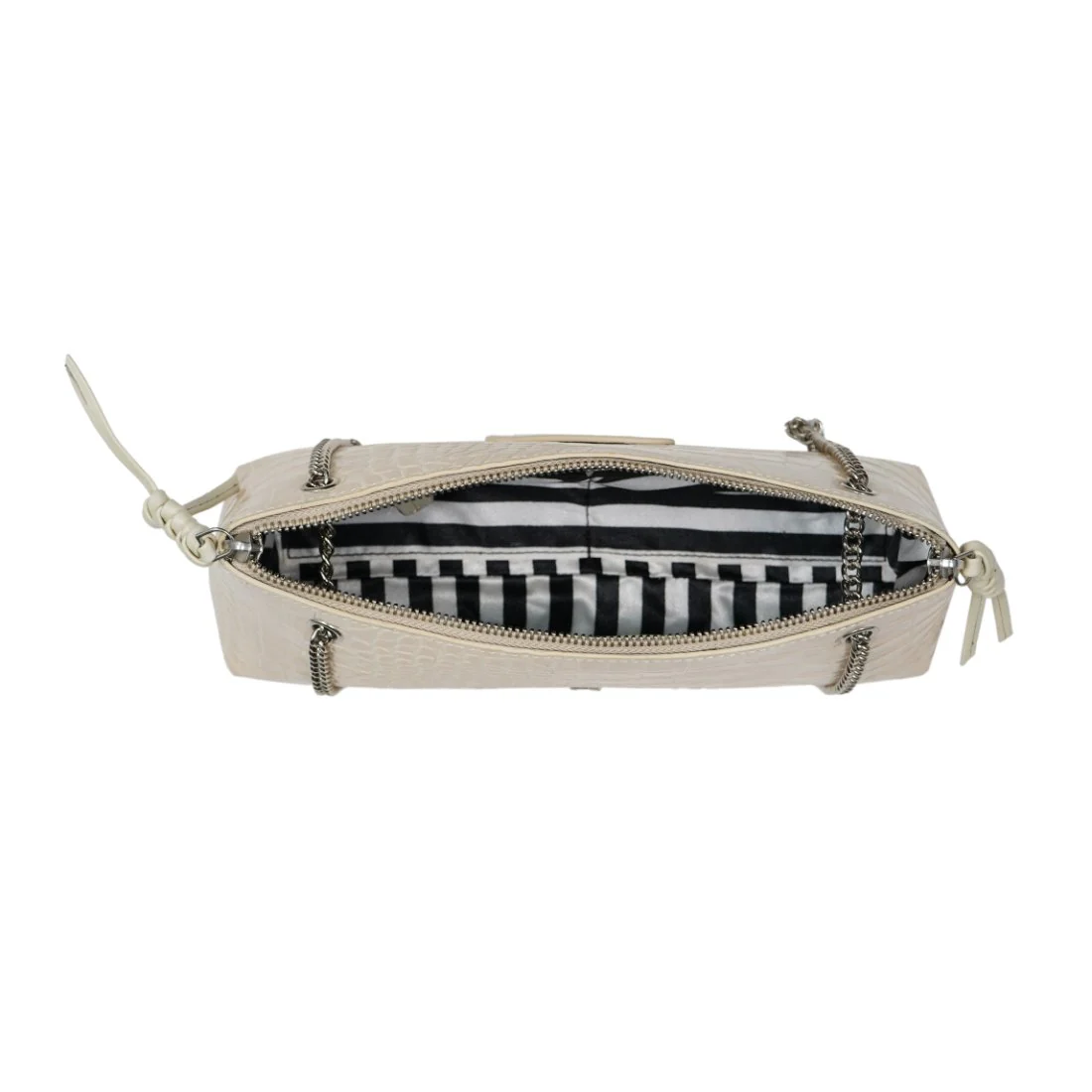 Schiphol-01 White Leather Shoulder Bag - Image 6