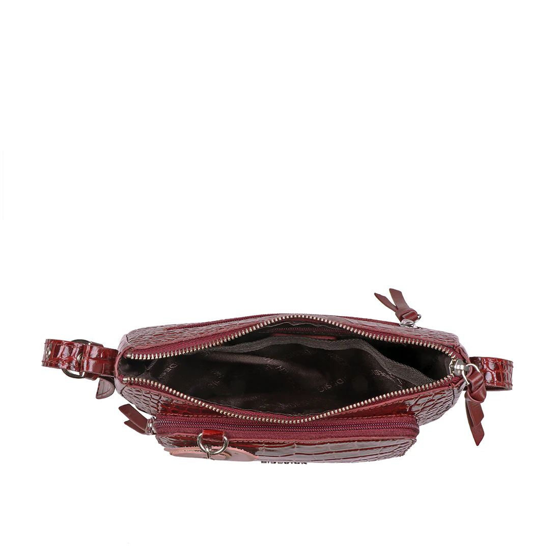 Schiphol-02 Marsala Leather Shoulder Bag - Image 6