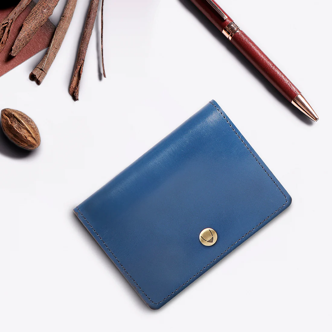 Scooter W1 Blue Leather Card Holder - Image 2