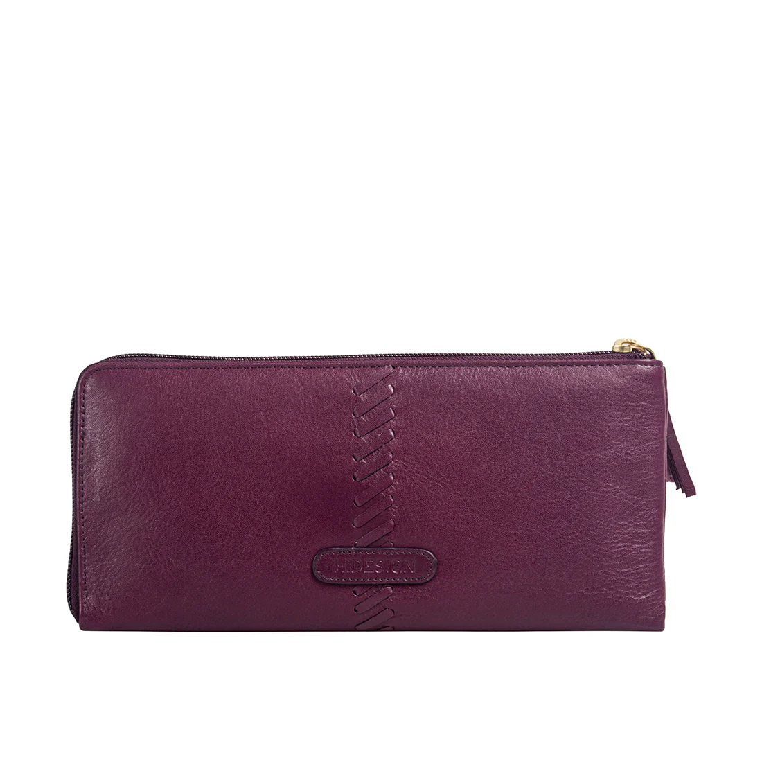Sebbie W3  Purple Leather Zip Around Wallet - Image 3