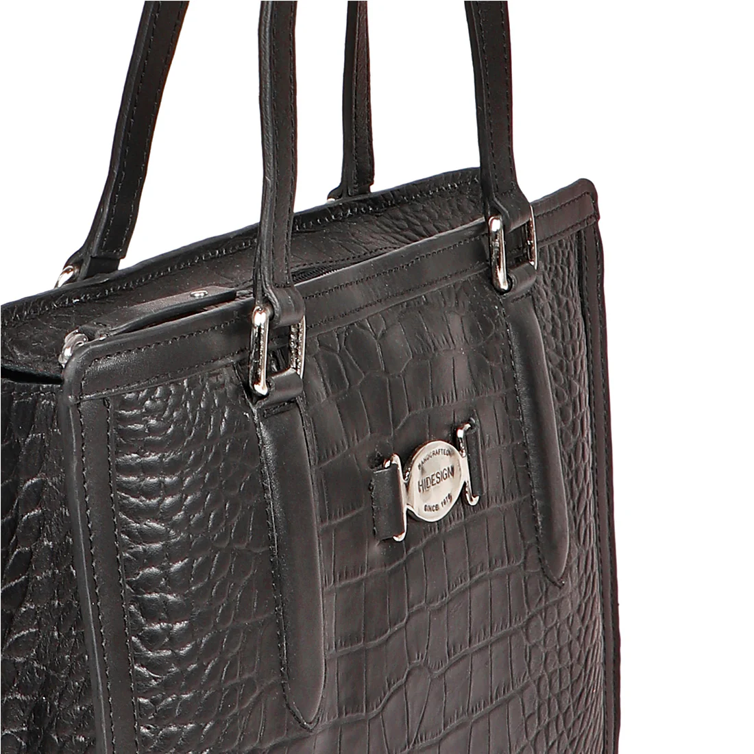 Selena 02 Black Leather Shoulder Bag - Image 3