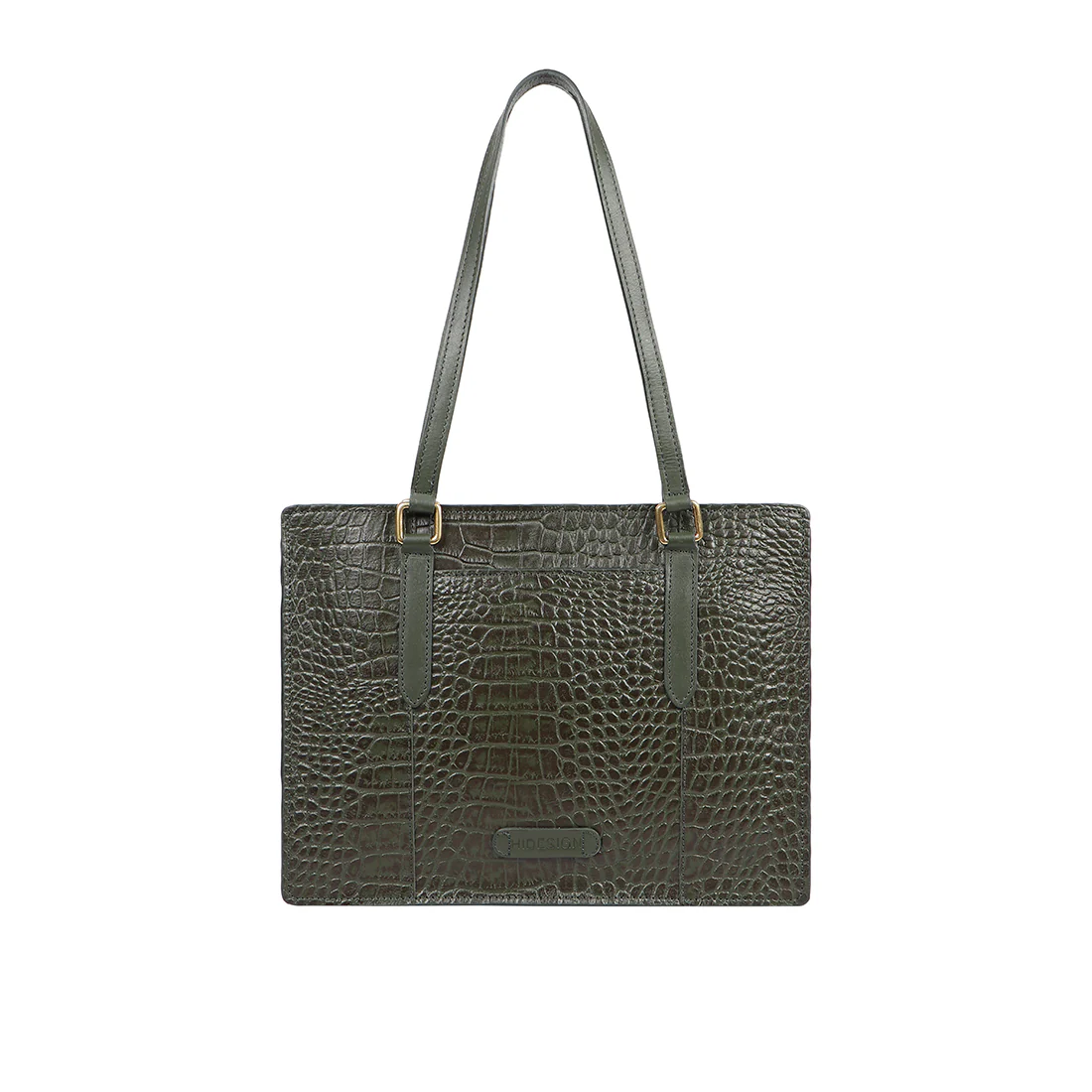 Selena 02 Green Leather Shoulder Bag - Image 3