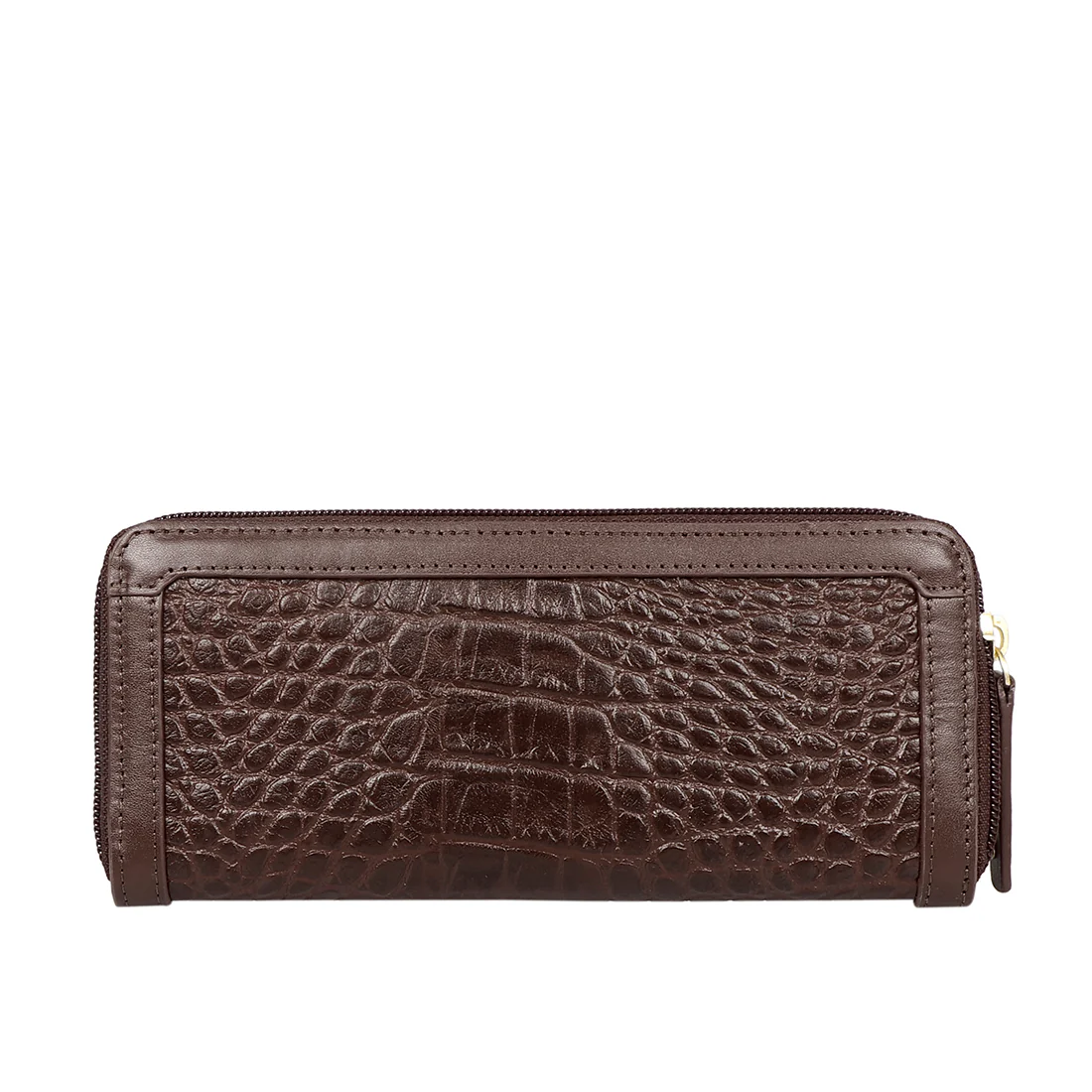 Selena W1 Brown Leather Zip Around Wallet - Image 3