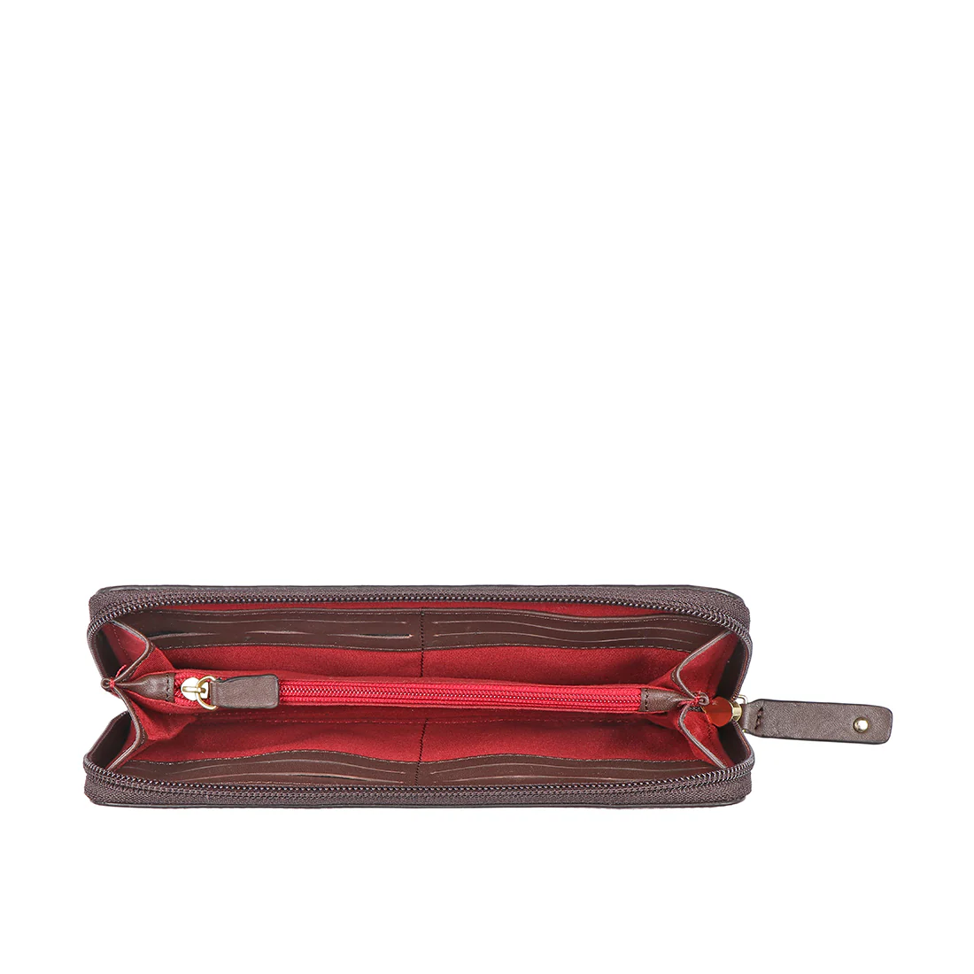 Selena W1 Brown Leather Zip Around Wallet - Image 5