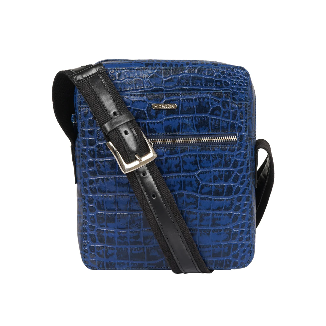 Serge 01 Blue Leather Crossbody - Image 2