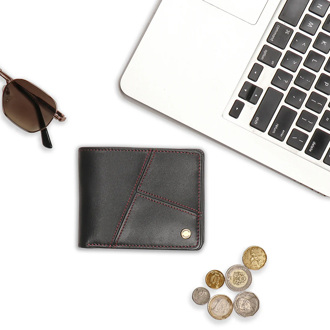 Serrano W2 Black Leather Bi-Fold Wallet