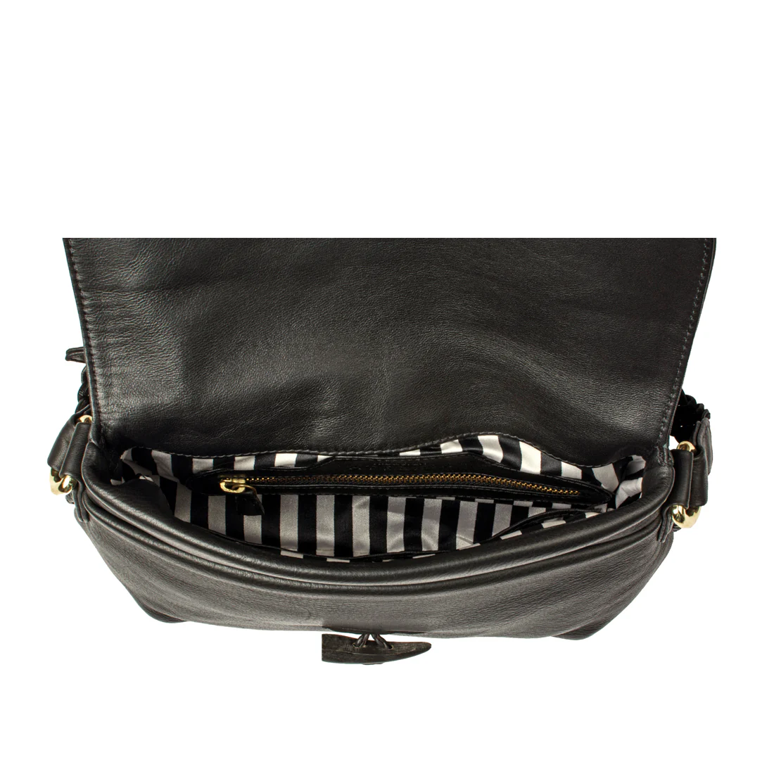 Sevruga Black Leather Crossbody - Image 5