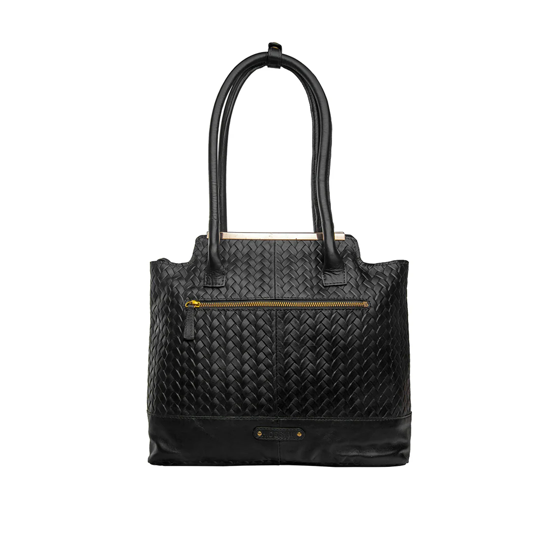 Shinjuku 01 Black Leather Tote Bag - Image 3