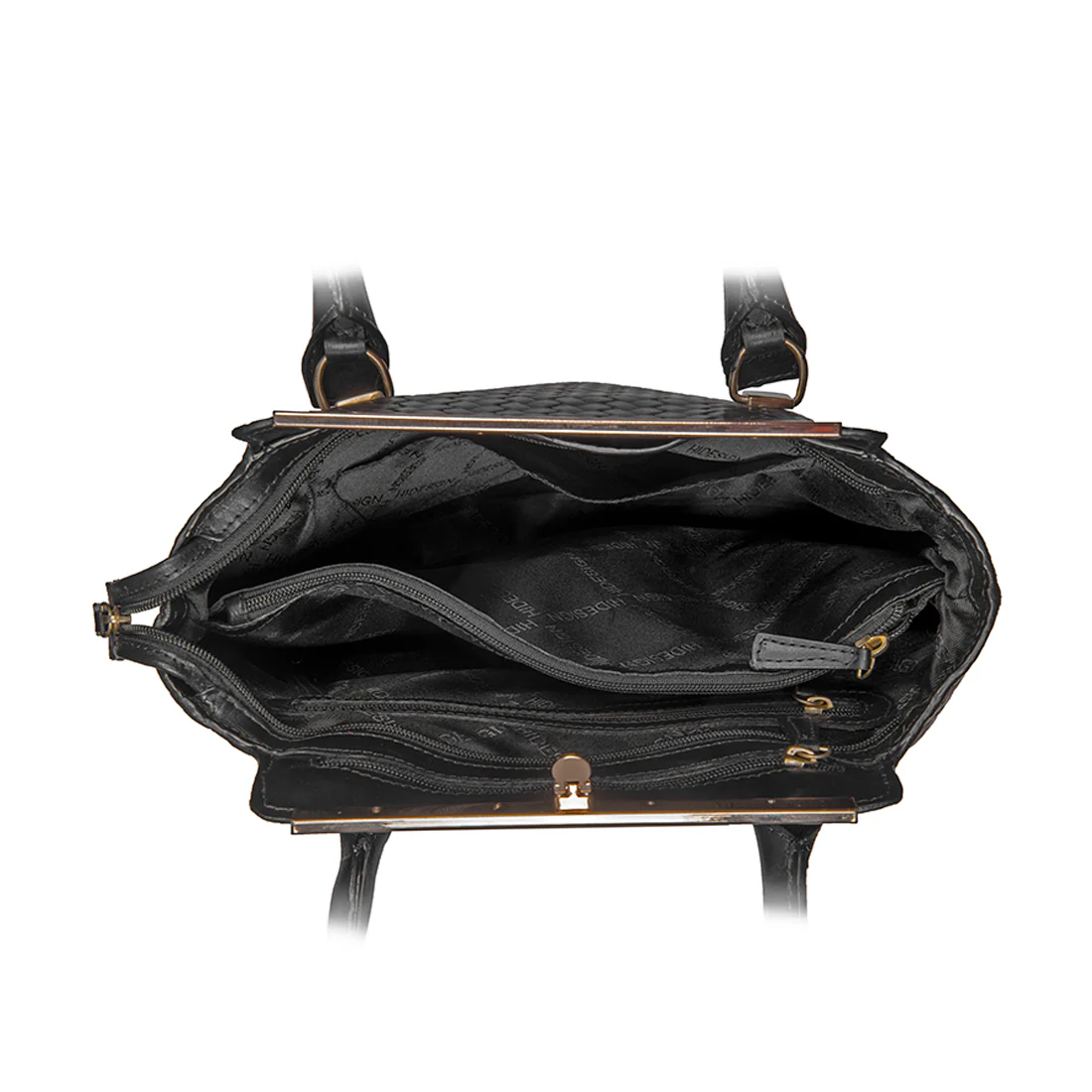 Shinjuku 01 Black Leather Tote Bag - Image 4
