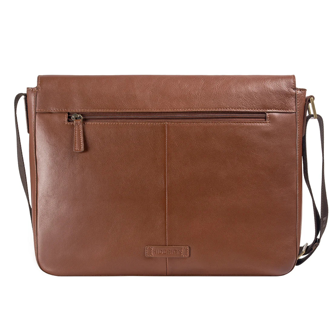 Sigmund 01 Tan Leather  Messenger Bag - Image 4