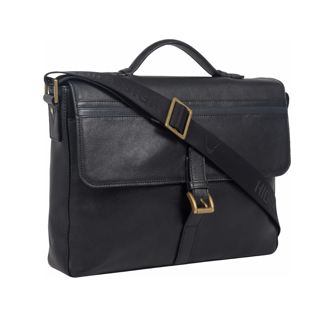 Sigmund 03 Black Leather Briefcase - Image 2
