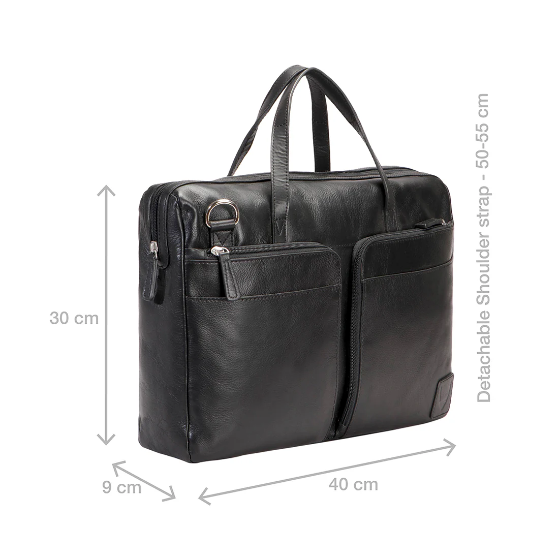 Slider 01 Black Leather  Briefcase - Image 2