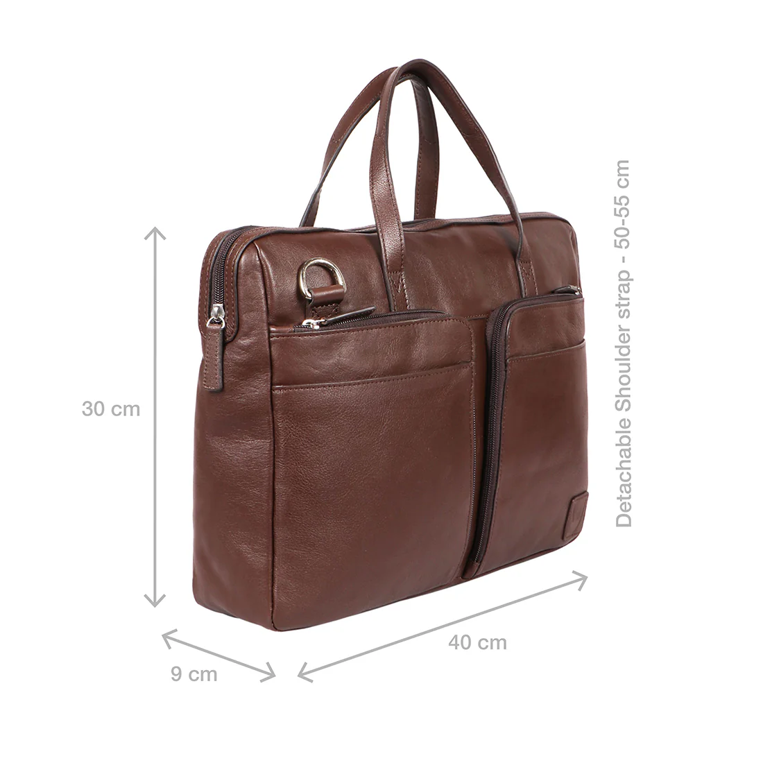 Slider 01 Brown Leather Briefcase - Image 2