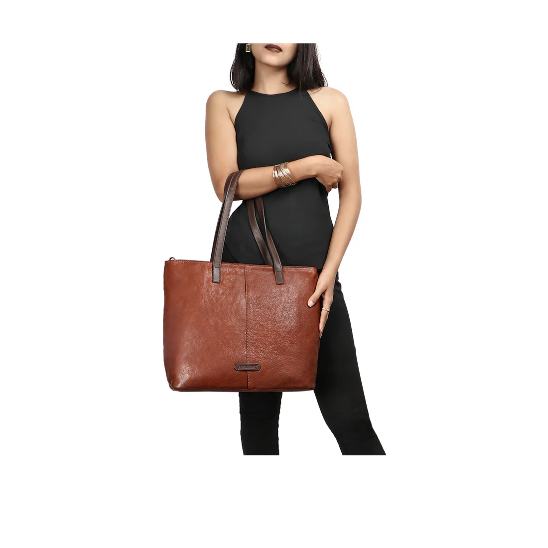 Sonoma 01 Tan Leather Tote Bag - Image 5