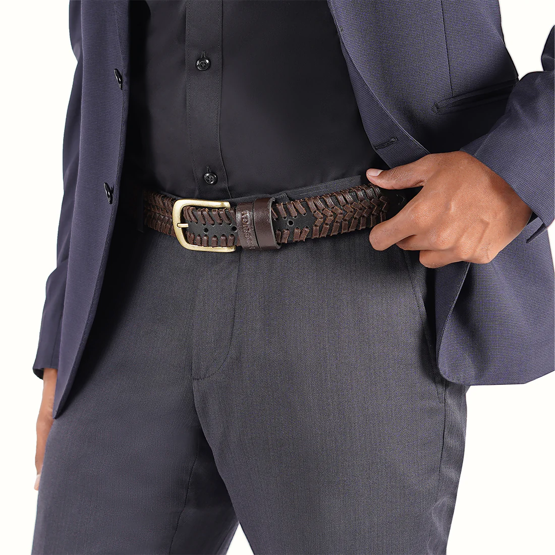 Soren Men's Black Non-Reversible Leather Belt - Image 3