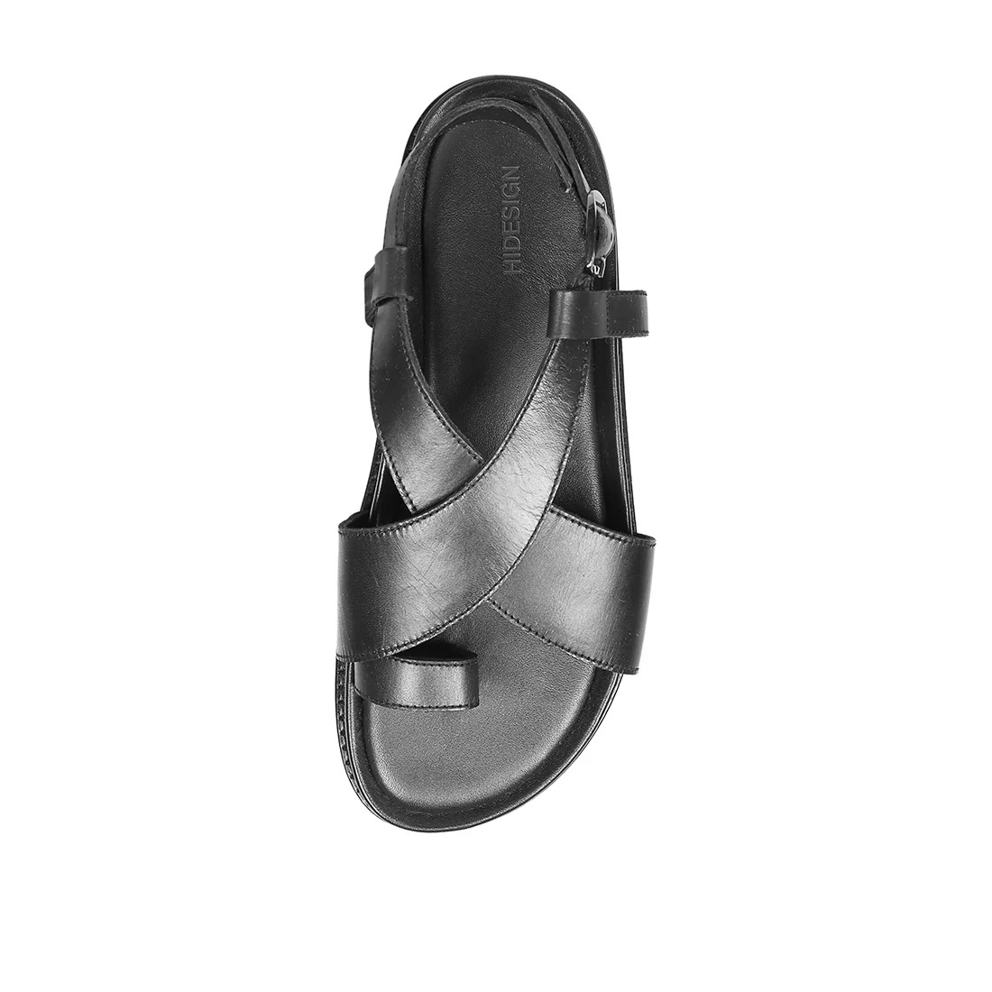 Sparta Women's Black Leather Strap Sandals - Image 5