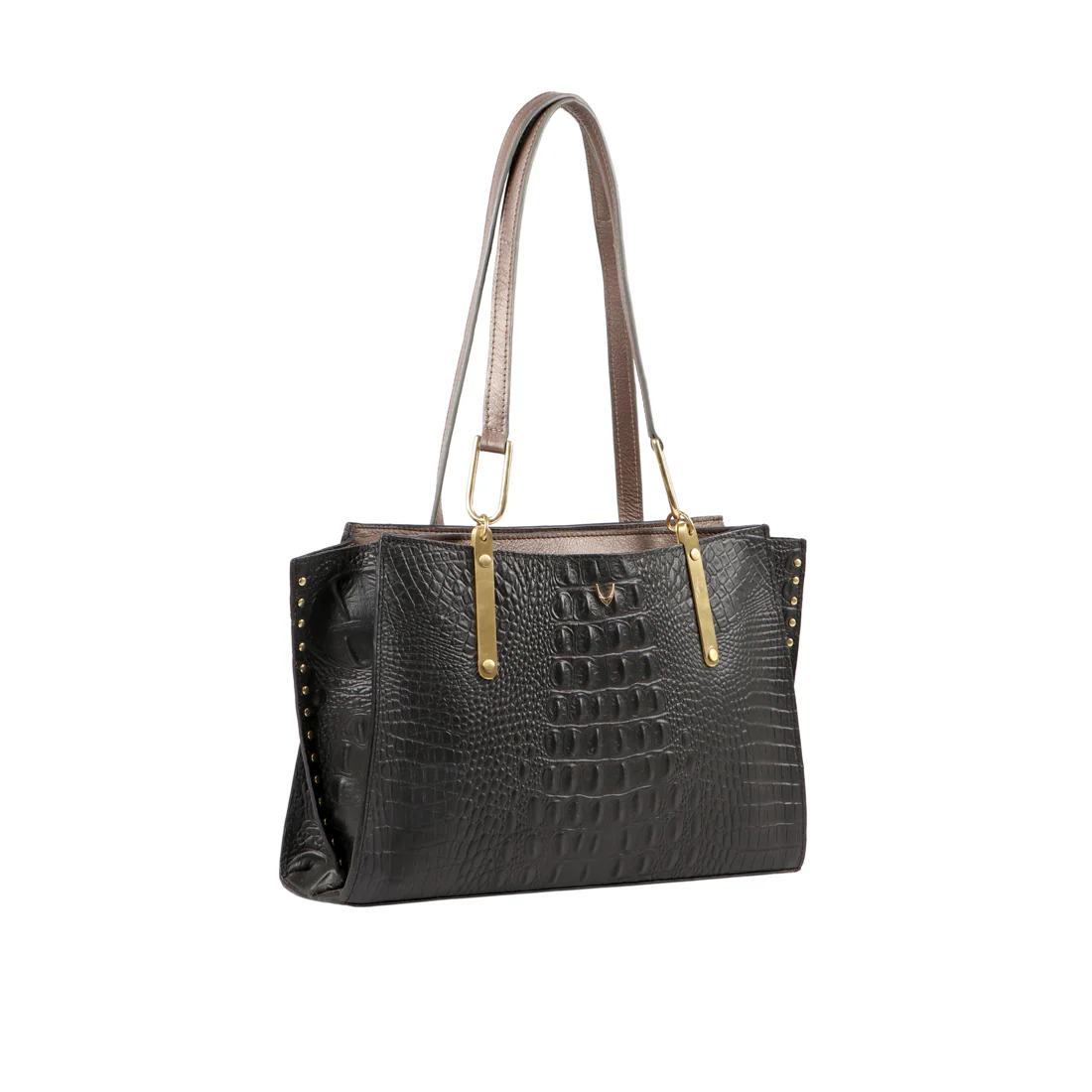 Speak Easy 02 Black Leather Tote Bag - Image 2