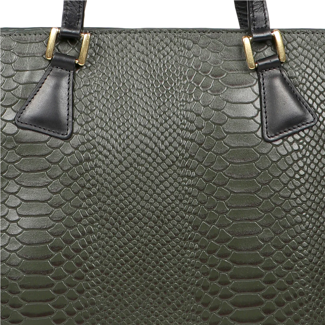 Spruce 04 Sb Green Leather Tote Bag - Image 5
