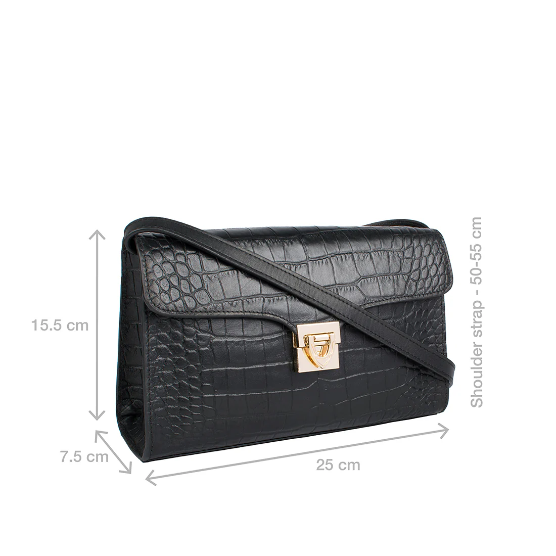 Stampa 02 Black Leather Sling Bag - Image 2