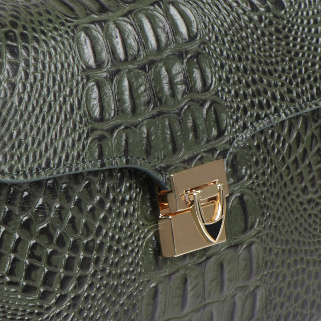 Stampa 02 Green Leather Sling Bag - Image 5