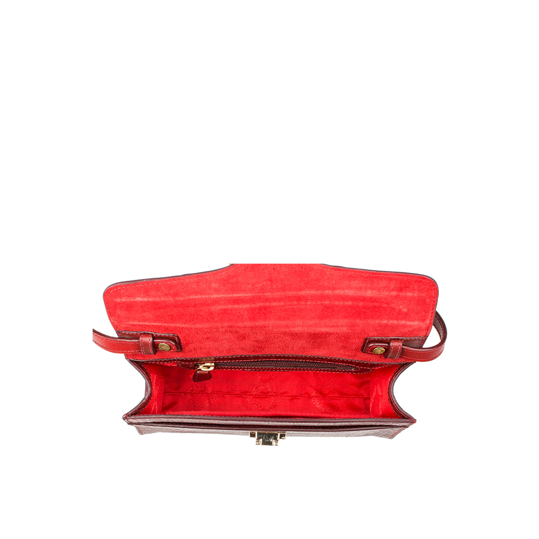 Stampa 02 Red Leather Sling Bag - Image 4