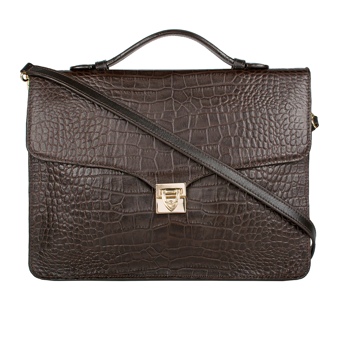 Stampa 03 Brown Leather Satchel