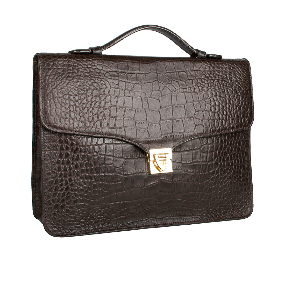 Stampa 03 Brown Leather Satchel - Image 3