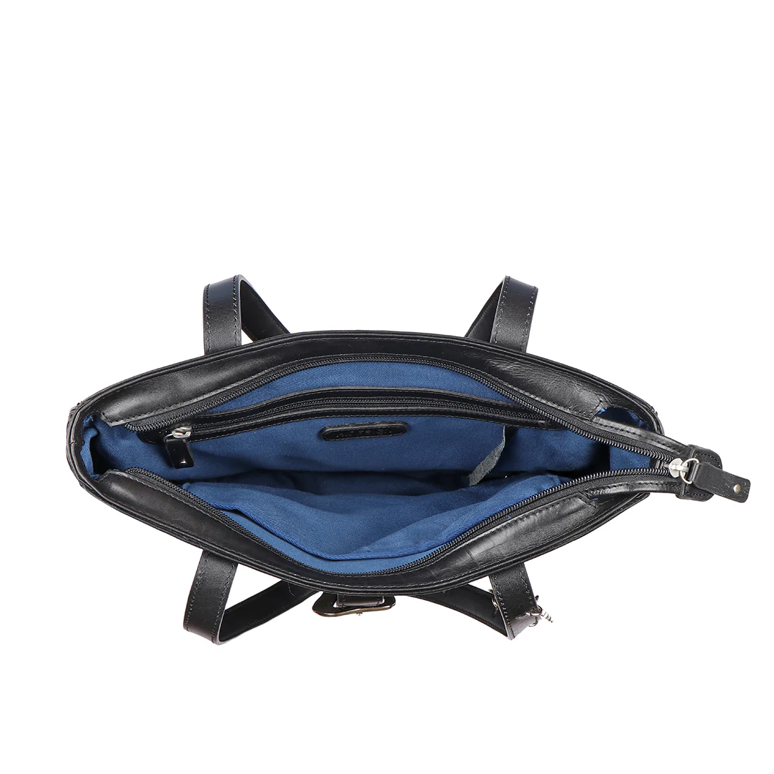 Stevie 02 Black Leather Shoulder Bag - Image 6