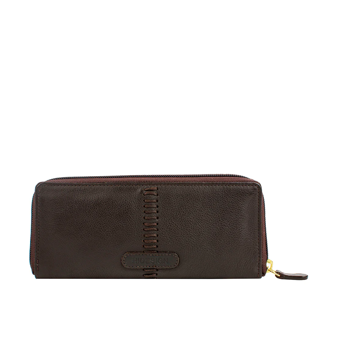 Stitch W2 Brown Leather Zip Around Wallet - Image 2
