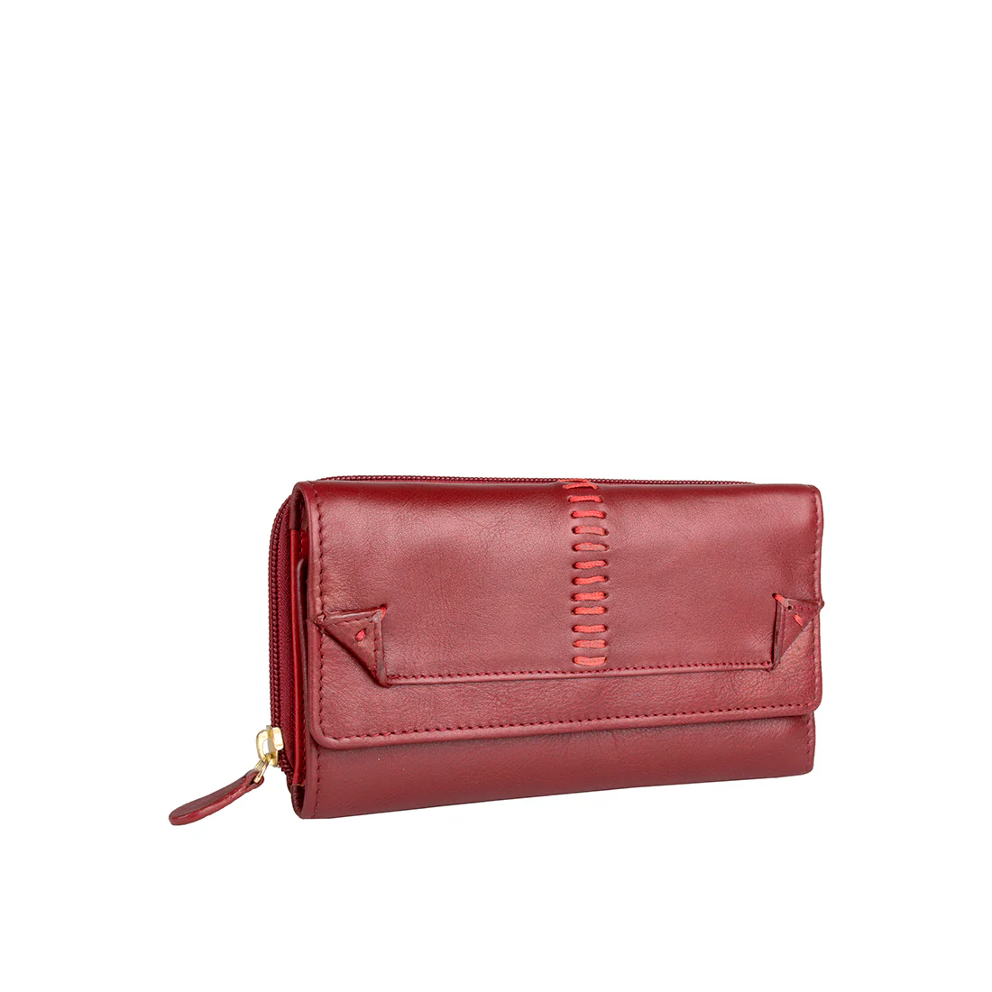 Stitch W3 Red Leather Clutch Wallet - Image 2