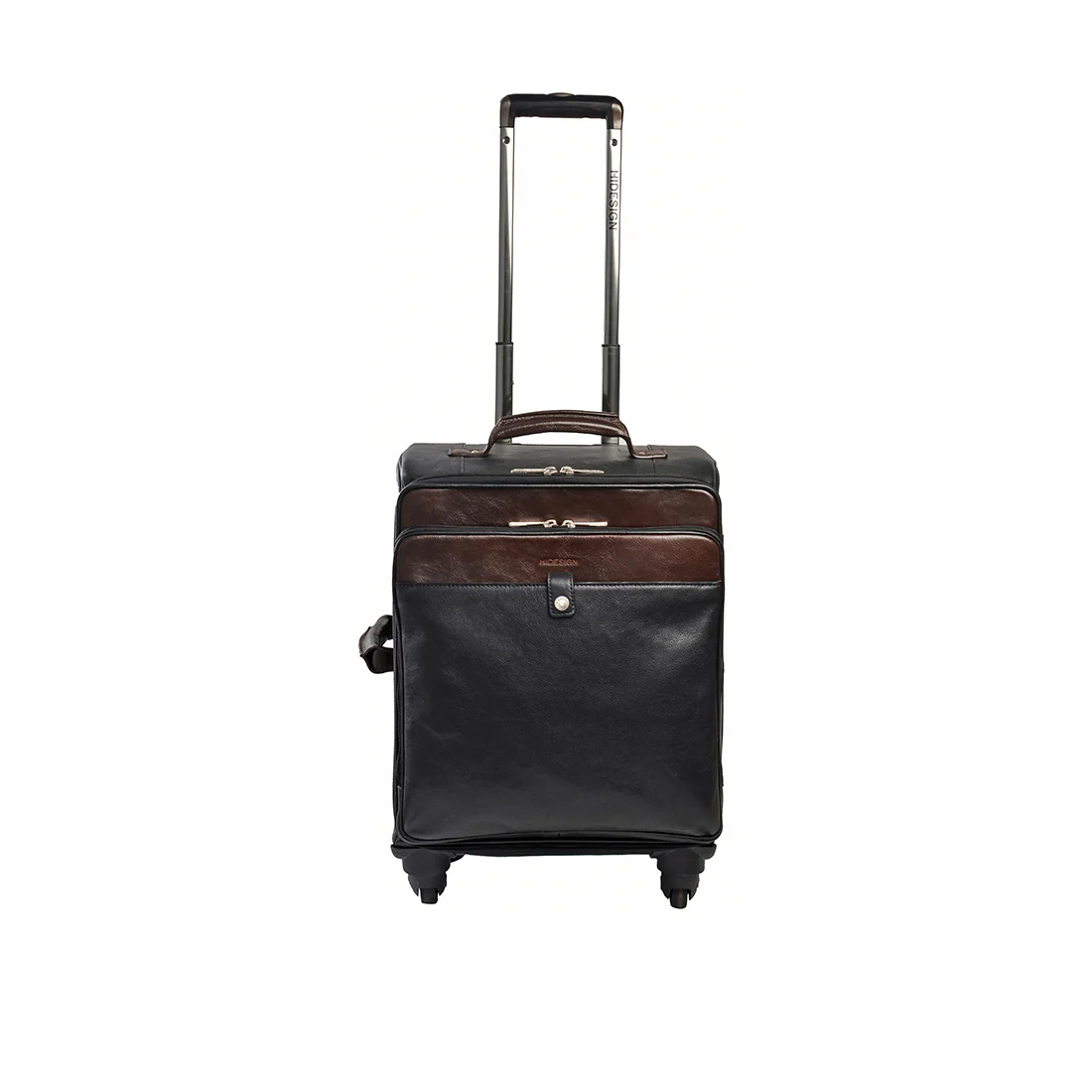 Sundown 01 Black Leather Trolley Bag - Image 5