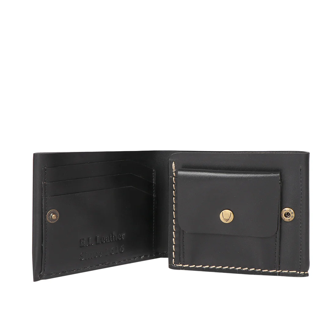 Sustain - W3 Black Leather Trifold Wallet - Image 3