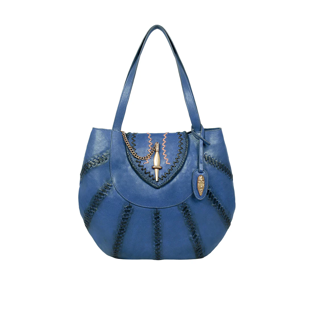 Swala 01 Blue Leather Hobo - Image 2