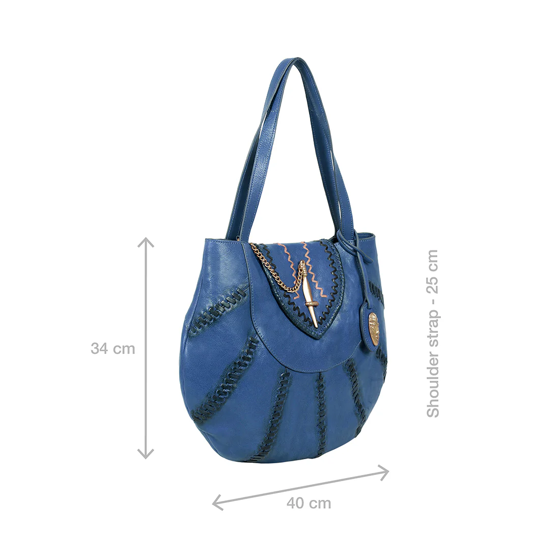 Swala 01 Blue Leather Hobo - Image 3
