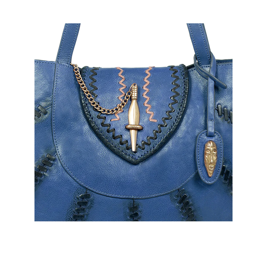 Swala 01 Blue Leather Hobo - Image 5