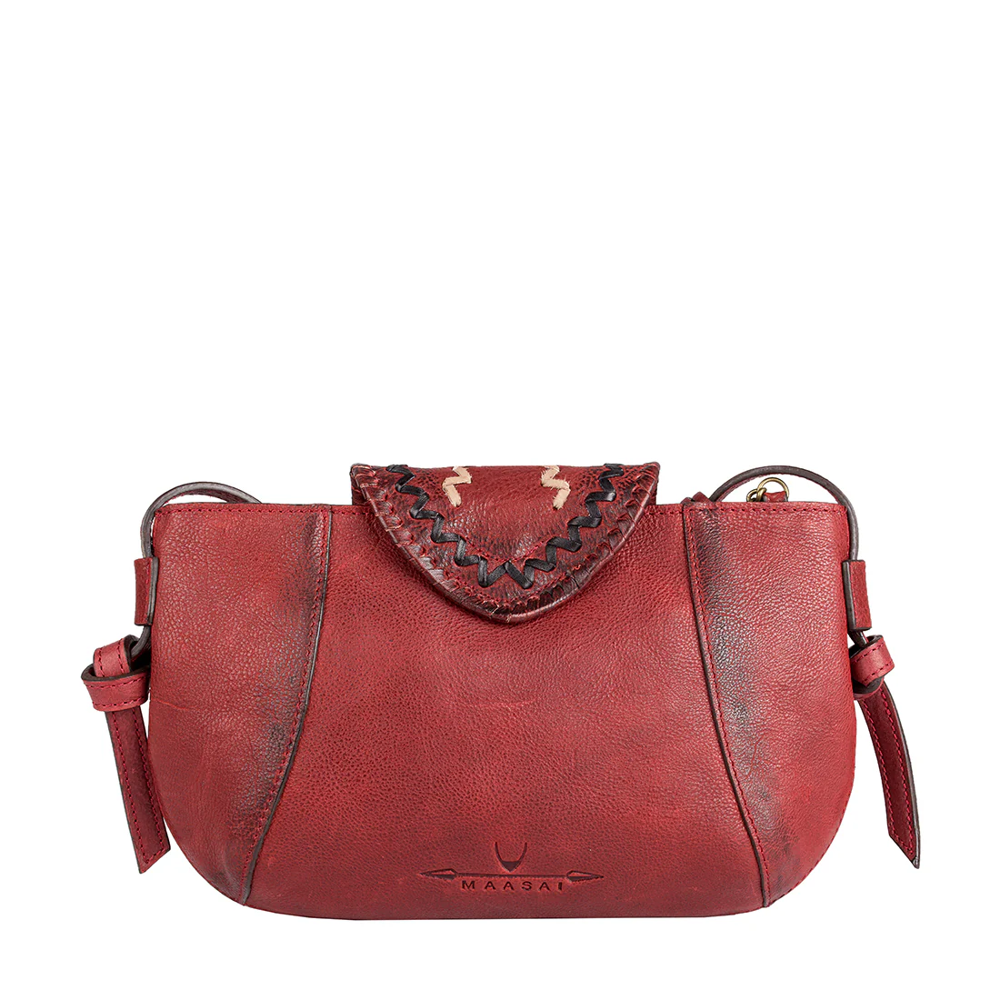Swala 04 Marsala Leather Sling Bag - Image 3