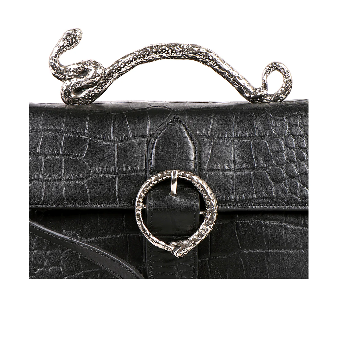 Sybil 01 Black Leather Satchel - Image 5