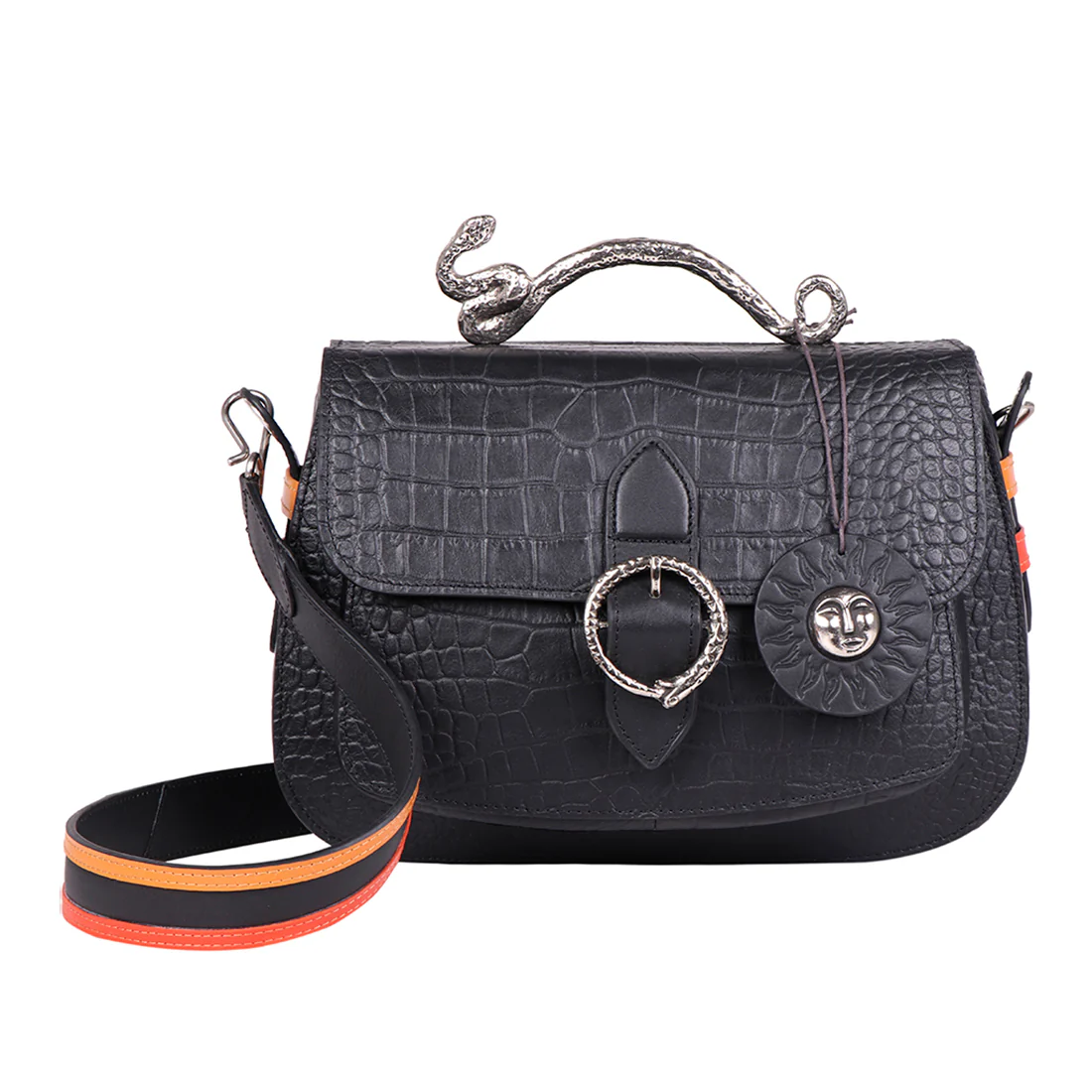 Sybil 02 Black Leather Satchel