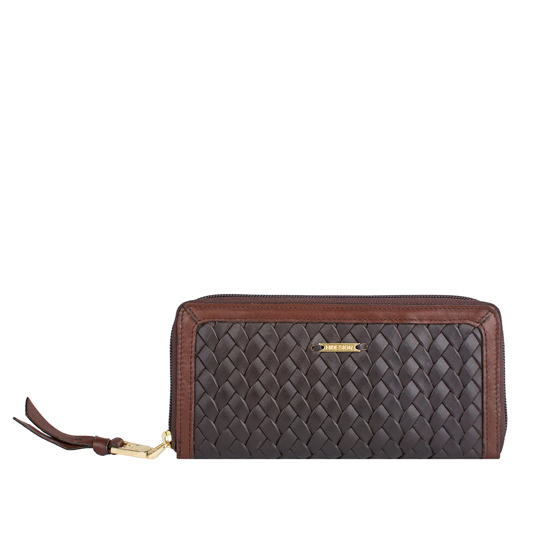 Tanzanite W1 Brown Leather Zip Around Wallet