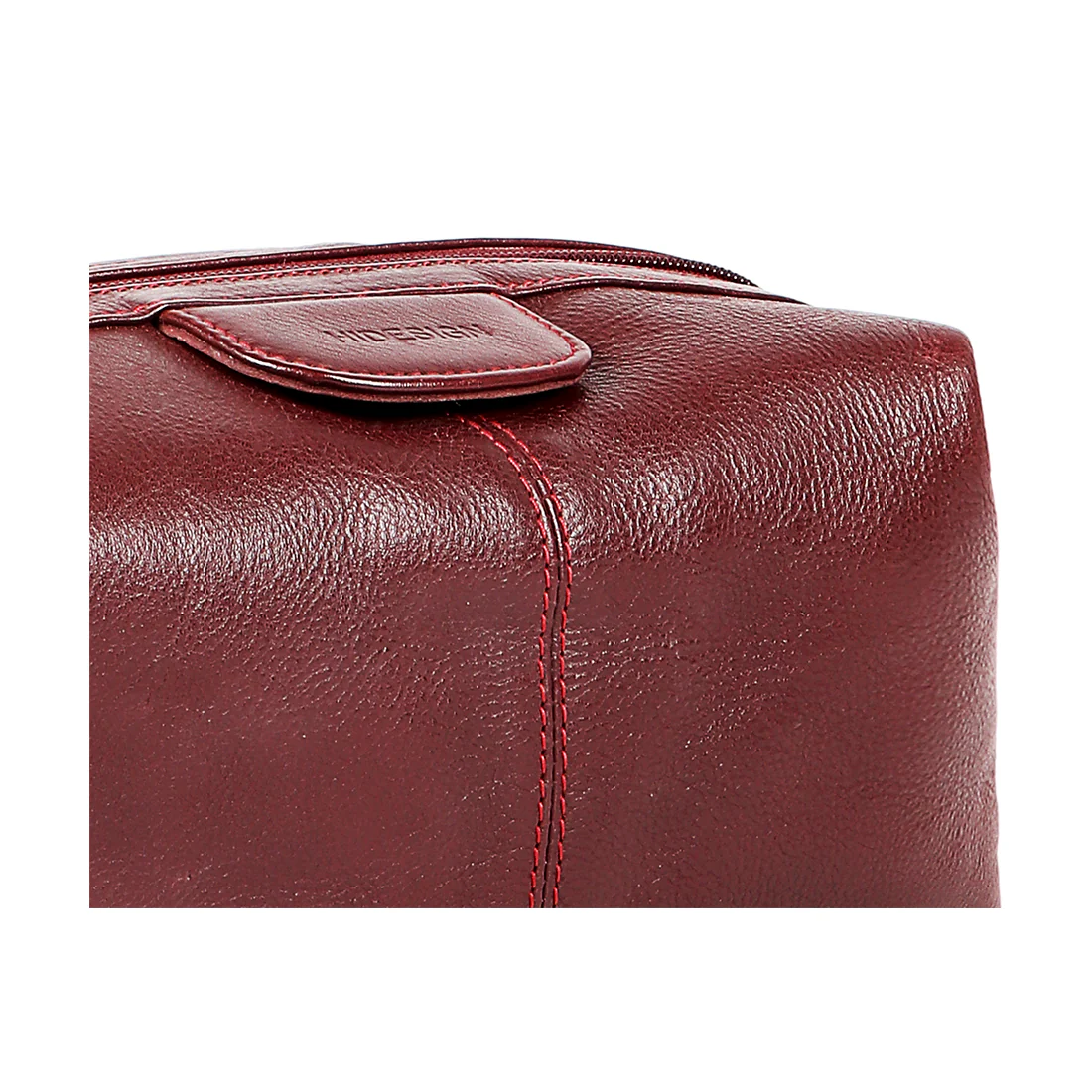 Tashi Red Leather Wash Bag - Image 5