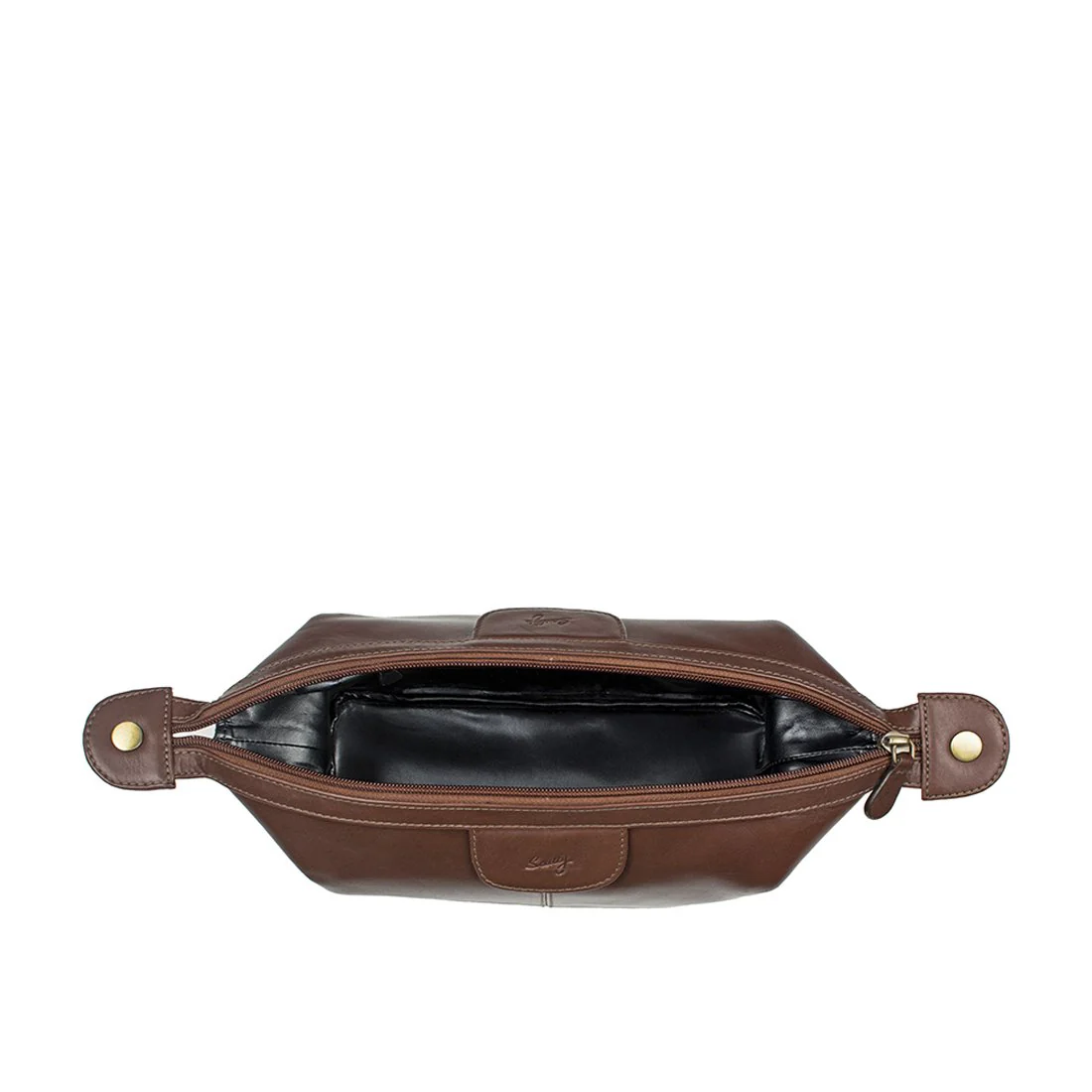 Tashi Tan Leather Wash Bag - Image 3